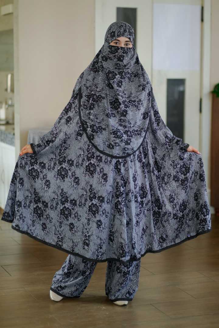 Luxury,Mishori,Silk,Khimar,Set-110