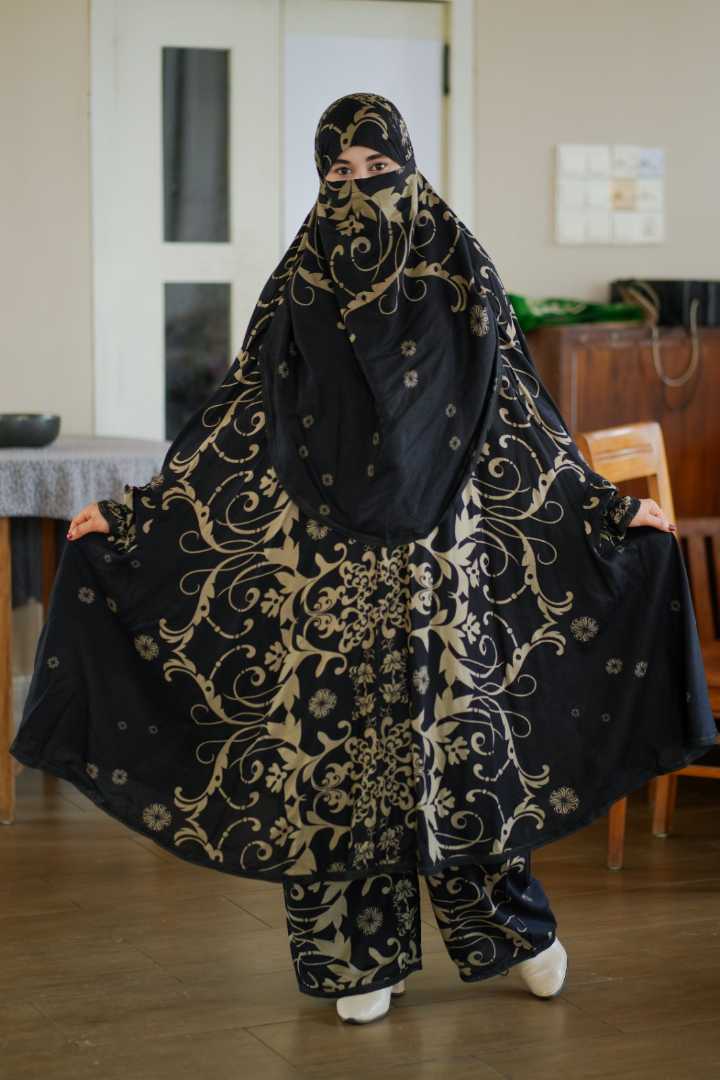 Luxury,Mishori,Silk,Khimar,Set-111