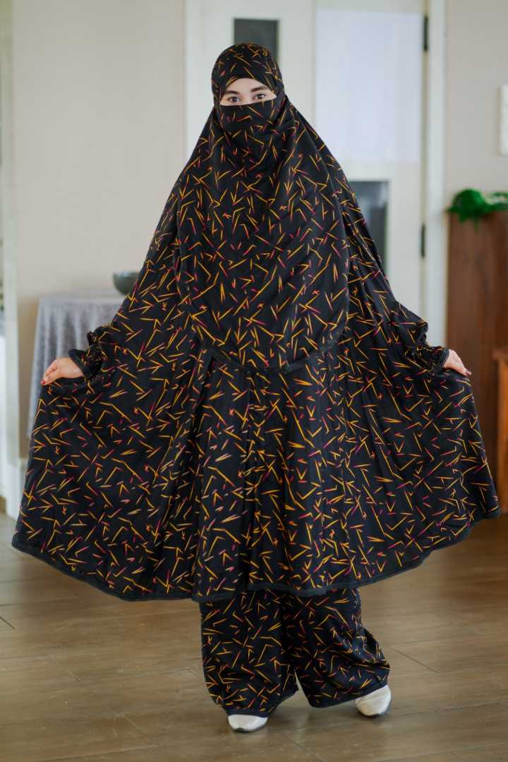 Luxury,Mishori,Silk,Khimar,Set-112