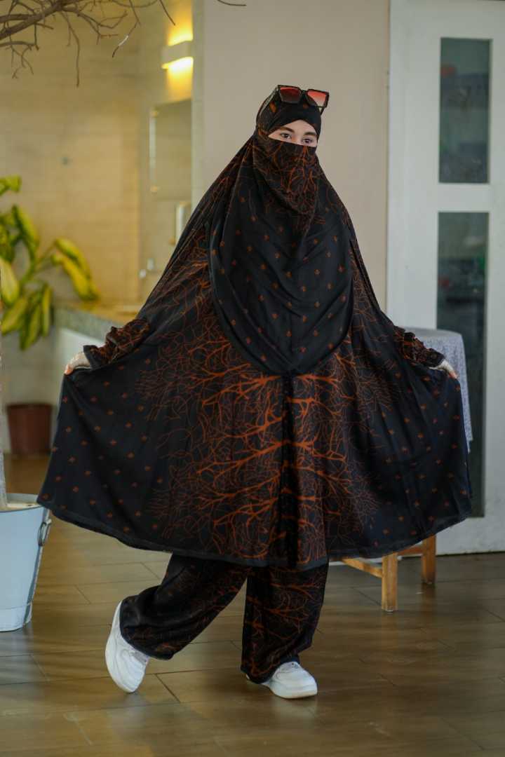 Luxury,Mishori,Silk,Khimar,Set-119