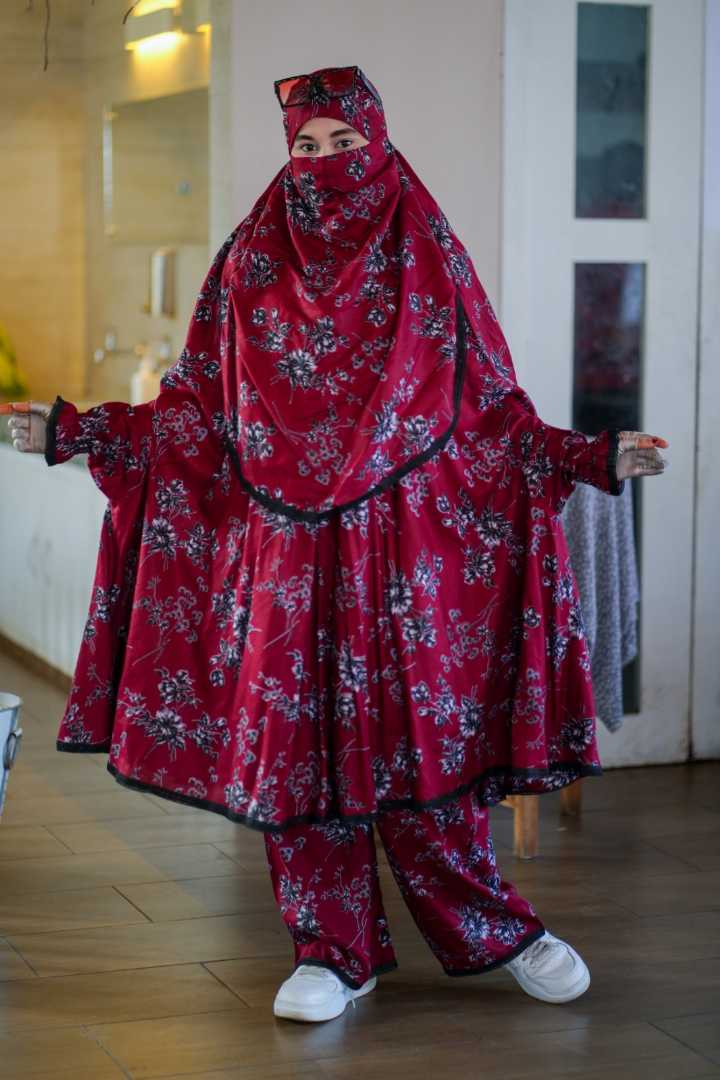 Luxury,Mishori,Silk,Khimar,Set-124