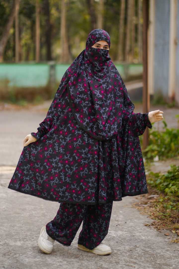 Luxury,Mishori,Silk,Khimar,Set-126