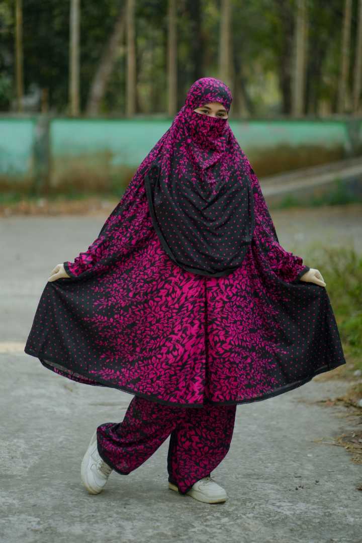 Luxury,Mishori,Silk,Khimar,Set-128