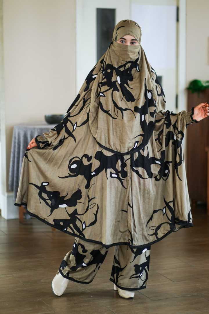 Luxury,Mishori,Silk,Khimar,Set-107